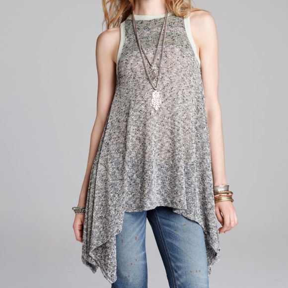 Free People Tops - We The Free Bumble Bees Knees Sharkbite Tank Top